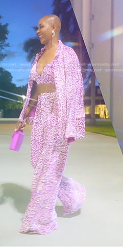 Guerdy’s sequin blazer and pants on The Real Housewives of Miami