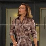 Gwen’s snake print shirtdress on Days of our Lives