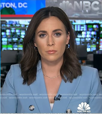 Hallie’s blue double breasted blazer on Today