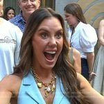 Kendra Scott’s blue vest top and necklace on Today