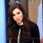 Heather's black embroidered sweater on The Real Housewives of Orange County