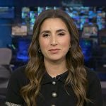 Camila Bernal’s black dress with pearl buttons on NBC News Daily