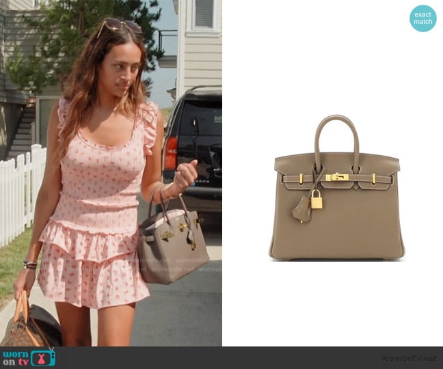Hermes Birkin Handbag in Grey worn by Emira D’Spain on Next Gen NYC