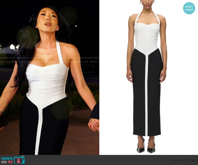Herve Leger The Iris Gown worn by Katie Ginella on The Real Housewives of Orange County