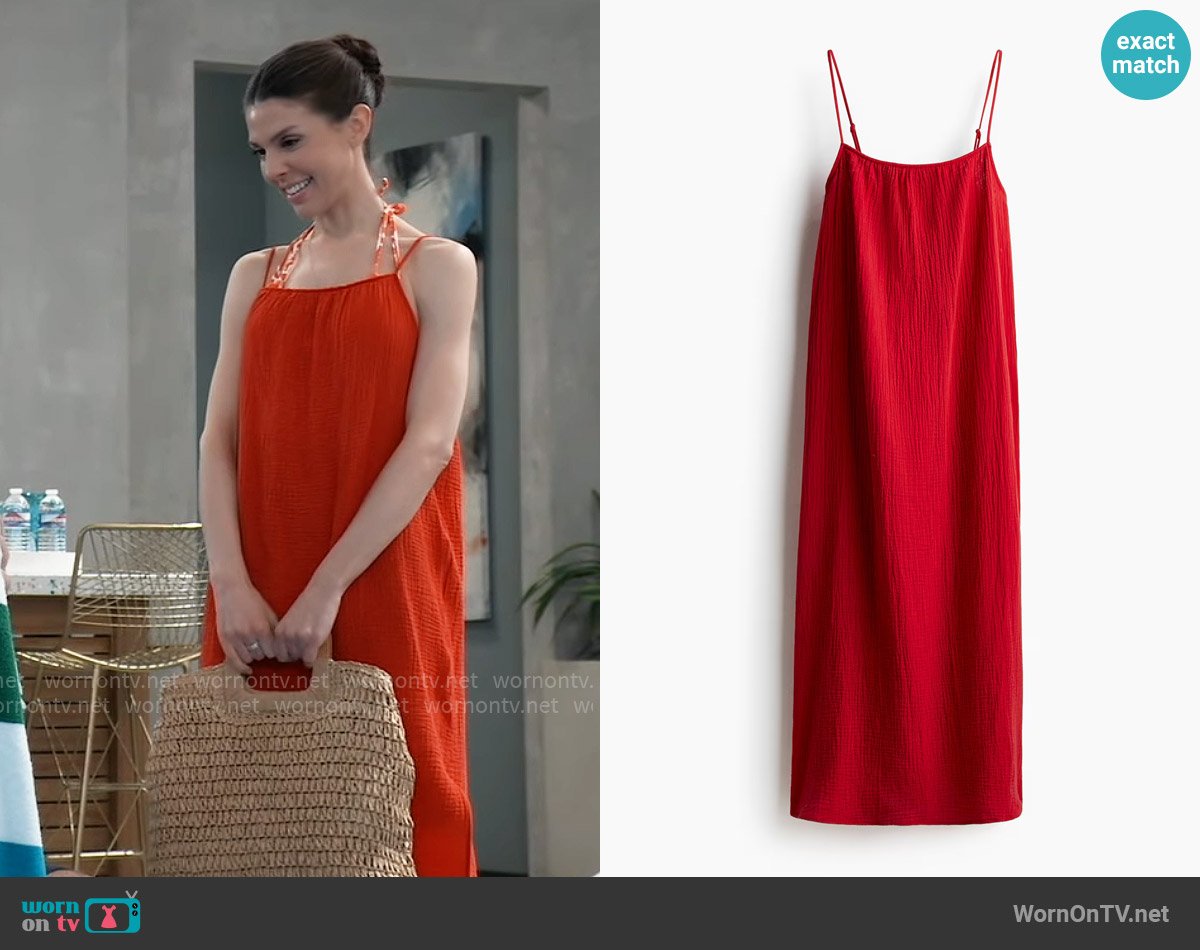 H&M Muslin beach dress worn by Kristina Corinthos-Davis (Kate Mansi) on General Hospital