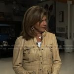 Hoda’s beige leather jacket on Today