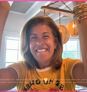 Hoda's yellow print tee on Today