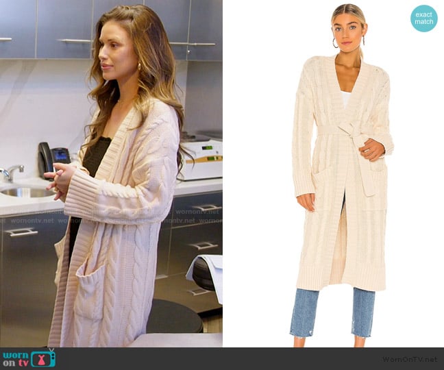 House of Harlow 1960 Virgo Cable Knit Cardigan worn by Nia Booko on The Valley