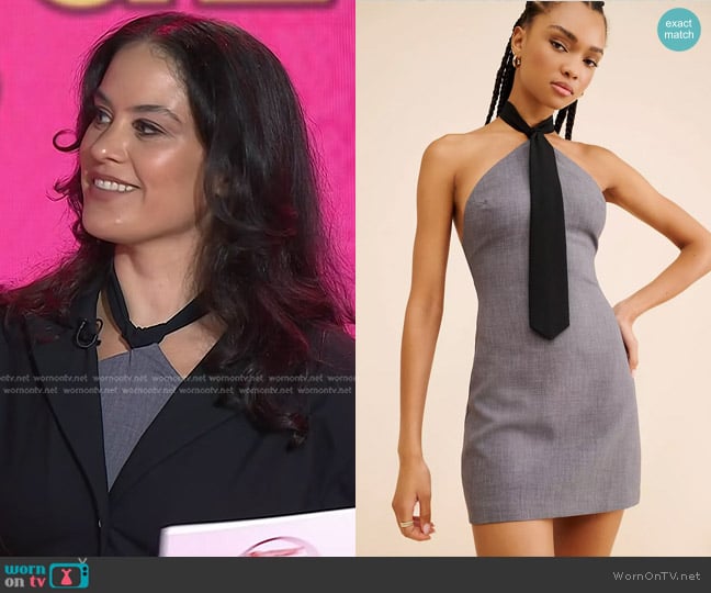 If By Sea Tie Mini Dress worn by Donna Farizan on Today