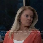 Felicia’s crochet-sleeve tie-front top on General Hospital
