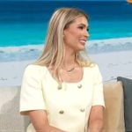 Isabel’s yellow textured blazer and skirt on Access Hollywood