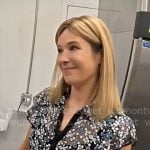 Jackie Kostek’s floral embroidered top on CBS Mornings