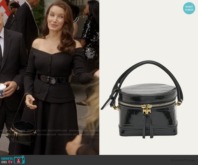 Charlotte’s black leather bag on And Just Like That