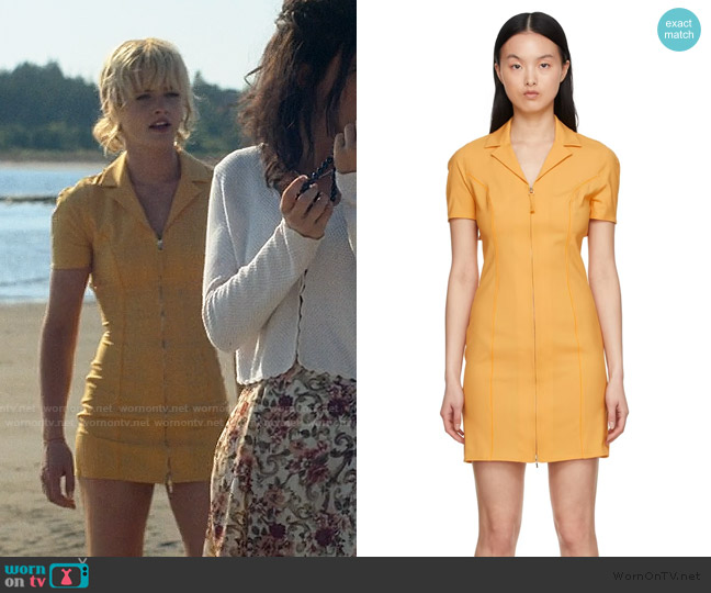 Jacquemus La Robe Tangelo wool-blend minidress worn by Mirren Sinclair Sheffield (Esther McGregor) on We Were Liars