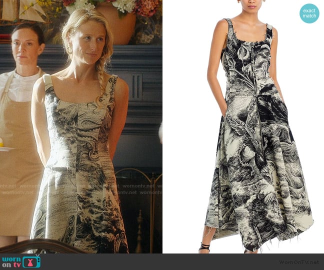 Jason Wu Collection Oceanscape Jacquard Maxi Dress worn by Caroline Sinclair (Mamie Gummer) on We Were Liars
