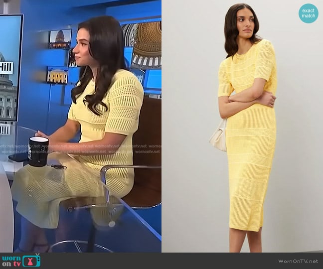 Jason Wu Collective Knit Midi Dress worn by Julie Tsirkin on NBC News Daily