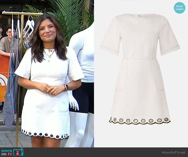 Jason Wu x RTR Scalloped Hem Mini Dress worn by Adrianna Barrionuevo Brach on Today