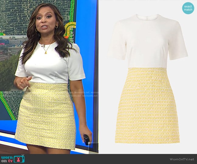 Jason Wu x RTR Short Sleeve Tweed Dress worn by Adelle Caballero on Today