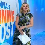 Jenna’s black floral belted dress on Today