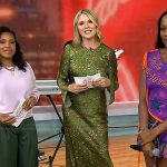 Jenna’s green floral maxi dress on Today
