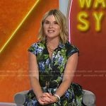 Jenna’s black floral belted dress on Today
