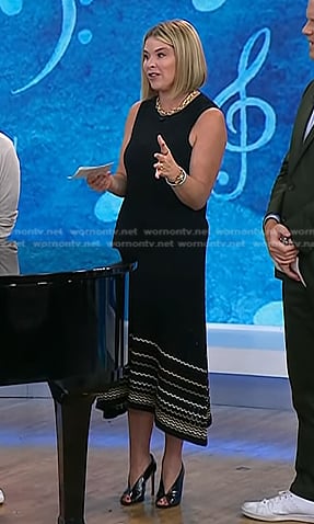 Jenna's black open-toe leather heels on Today