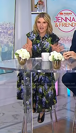 Jenna's black open-toe leather heels on Today
