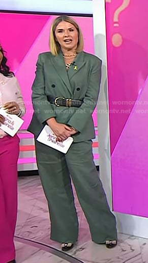 Jenna's green blazer and pants on Today