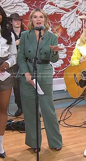 Jenna's green blazer and pants on Today