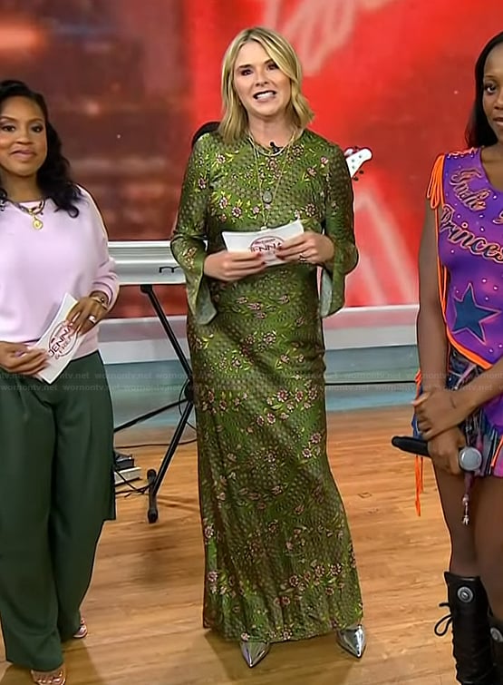 Jenna's green floral maxi dress on Today