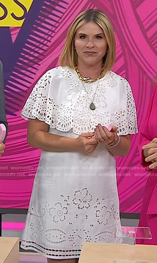 Jenna’s white eyelet mini dress on Today