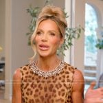 Jennifer’s leopard print confessional dress on The Real Housewives of Orange County