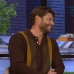 Jensen Ackles’s brown stripe sweater on Live with Kelly and Mark