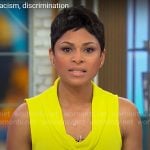 Jericka Duncan’s yellow cowl neck top on CBS Mornings