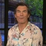 Jerry O’Connell’s printed shirt on Live with Kelly and Mark