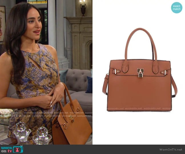 Gabi’s brown leather bag on Days of our Lives