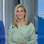 Jill’s green draped asymmetric top on Today
