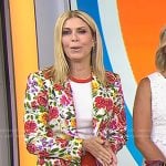 Jill’s floral blazer and red lace skirt on Today