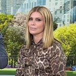 Jill's leopard print tie neck blouse on Today