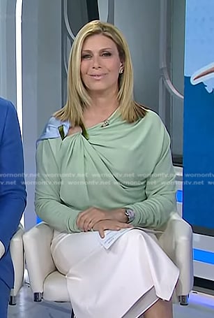 Jill’s green draped asymmetric top on Today