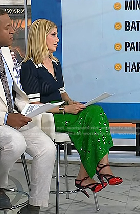 Jill's navy and red heel sandals on Today