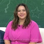 Kristin Gallant’s pink tie front dress on Today