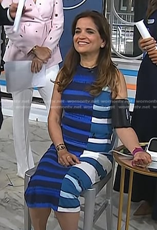 Jodi's blue striped dress on Today
