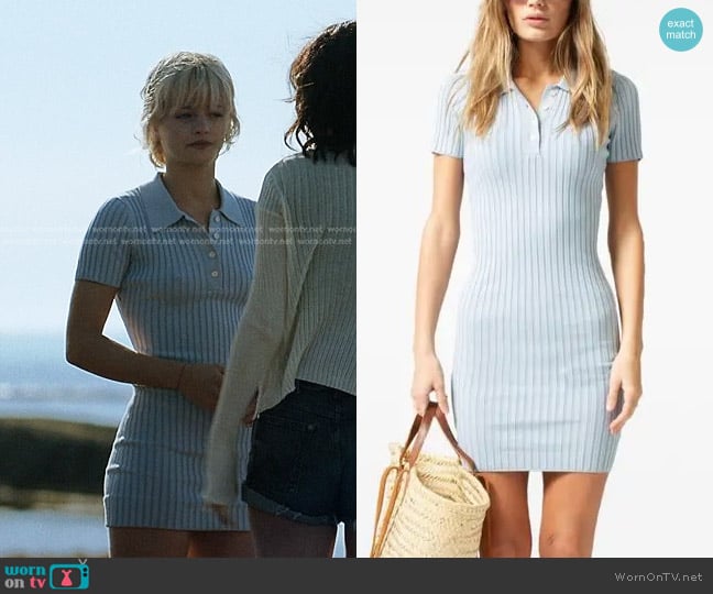 John Elliott Piper Ribbed Polo Dress worn by Mirren Sinclair Sheffield (Esther McGregor) on We Were Liars