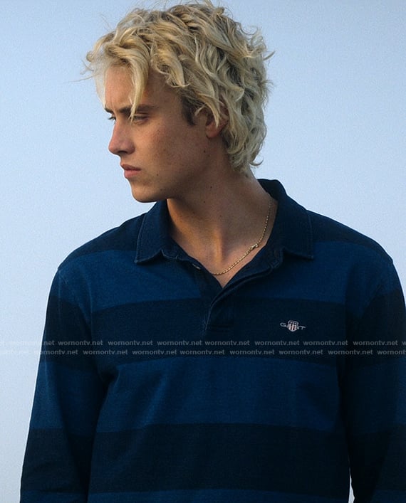 Johnny's blue striped rugby jersey on We Were Liars