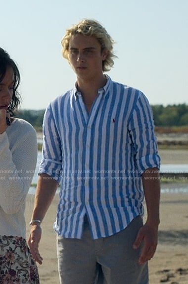 Johnny's blue striped shirt on We Were Liars