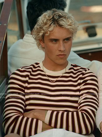Johnny’s white and red striped sweater on We Were Liars