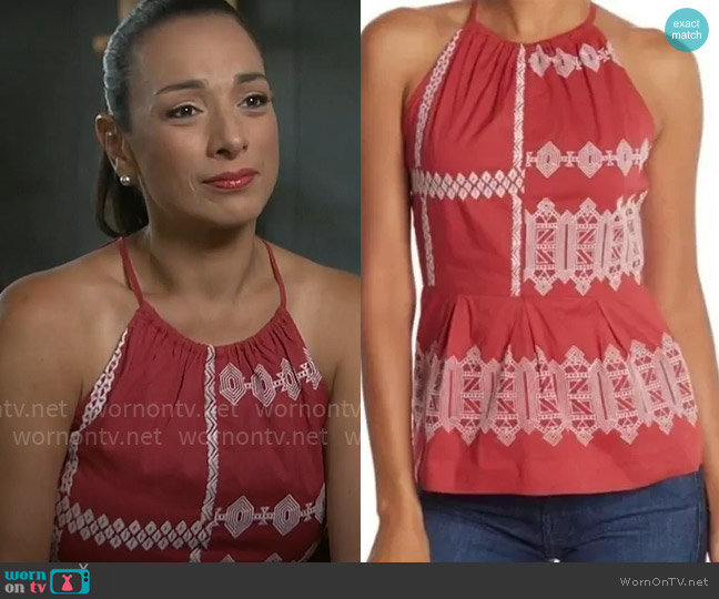 Joie Konomi Top worn by Michelle Miller on CBS Mornings