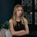 Josslyn’s black buttoned top on General Hospital