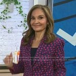 Joy’s navy floral blazer and pant suit on Today